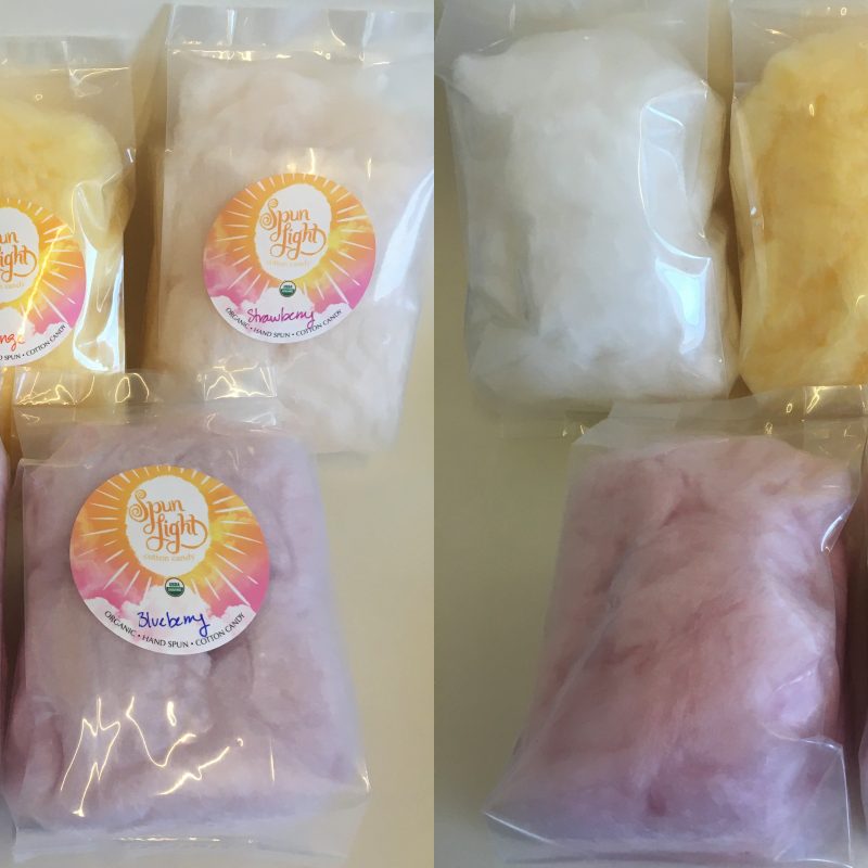 small bags of cotton candy